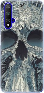 Odolné silikonové pouzdro iSaprio - Abstract Skull - Huawei Honor 20