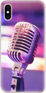 Odolné silikonové pouzdro iSaprio - Vintage Microphone - iPhone XS