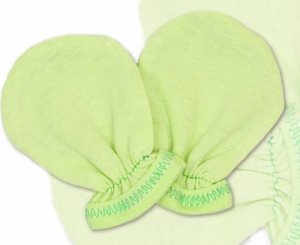 Rukavičky bavlna Terjan - zelené, vel. 1