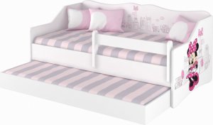 BabyBoo Dětská postel LULU 160 x 80 cm - bílá Minnie Paris