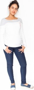 Be MaaMaa Těhotenské kalhoty/jeans Rosa - granátové, vel. XL
