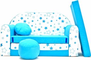 Rozkládací dětská pohovka Nellys  85R - Magic stars - modré