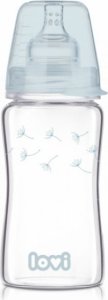 LOVI Skleněná lahvička 250 ml Diamond Glass - BOTANIC - vážka