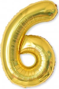 Nafukovací balónky čísla maxi zlaté - 6