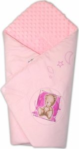Baby Nellys Zavinovačka, bavlněná s minky 75x75cm by Teddy - sv. růžová, sv. růžová