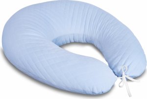 Kojící polštář - relaxační poduška 175 cm, Velvet lux Miminu, prošívaný - modrý