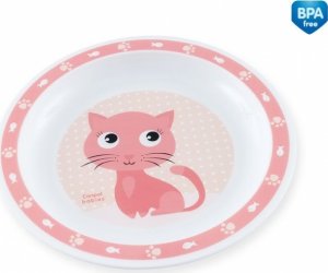 Canpol babies Plastový talířek Kočička - růžový