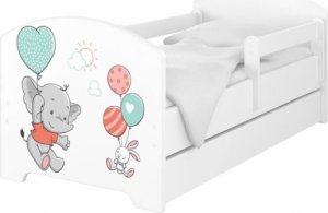 BabyBoo Dětská postel 140 x 70cm - Slon
