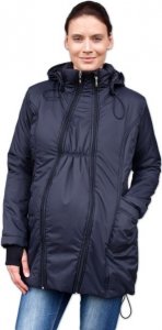 JOŽÁNEK Zimní bunda pro těhotné/nosící - vyteplená, černá, vel. L/XL
