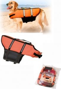 Vesta plavací Dog L 40cm oranžová