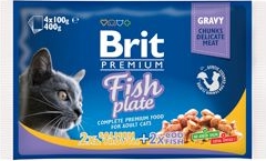 Premium Cat kapsa Fish Plate 400g (4x100g)