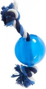 Hračka pes BUSTER Strong Ball s provazem sv. modrá, L