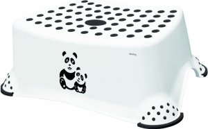 Keeeper Stolička, schůdek s protiskluzovou funkcí - Panda, bílý