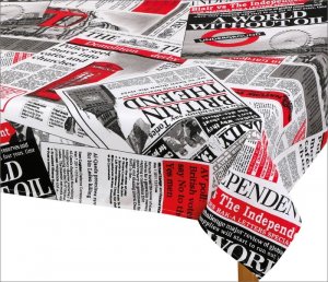 Ubrus EMA - 40x40 cm - noviny červené