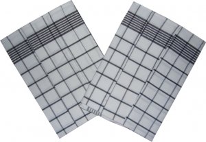Utěrka Negativ Egyptská bavlna 50x70 cm bílá/černá 3 ks
