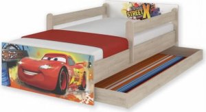 BabyBoo Dětská junior postel Disney 200 x 90 cm MAX XXL “CARS” + šuplík