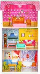 Dřevěný domeček pro panenky ECO TOYS - Slunečná rezidence
