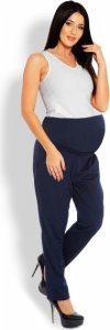 Be MaaMaa Těhotenské kalhoty/tepláky s vysokým pásem - granátové, vel. L/XL