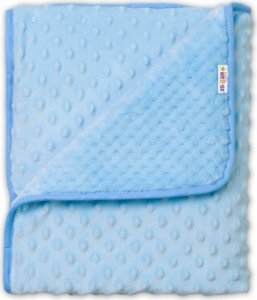 Dětská luxusní oboustranná deka s minky 80x90 cm, modrá, Baby Nellys