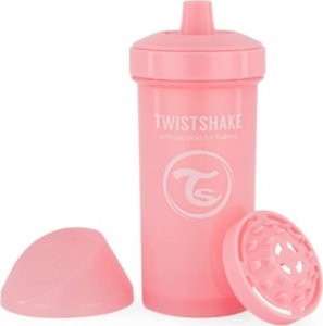 Láhev pro děti Twistshake se sítkem, 12 m+, 360 ml, růžová