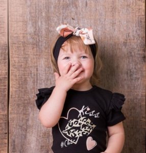G-Baby Čelenka s mašlí Kiss - smetanová, 1-2 roky