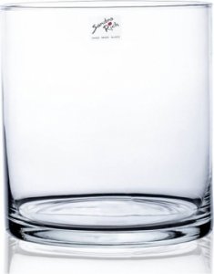 Váza CYLI válcovitá ruční výroba skleněná d19x20cm MOM 4ks