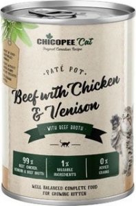 Chicopee Cat konz. Kitten Paté Pot Beef+Chicken 400g