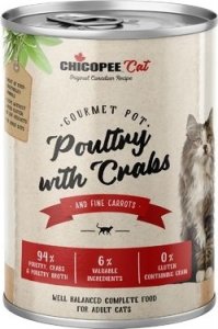 Chicopee Cat konz. Gourmet Pot Poultry+Crabs 400g