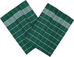 Utěrka Pozitiv Egyptská bavlna 50x70 cm smaragdová/bílá 3 ks
