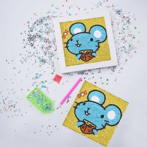 Diamantové malování pro děti - myška