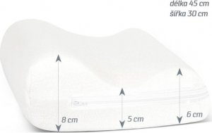 POVLAK na anatomický polštář - 45x30 cm (povlak na zip) - Jersey, bílá
