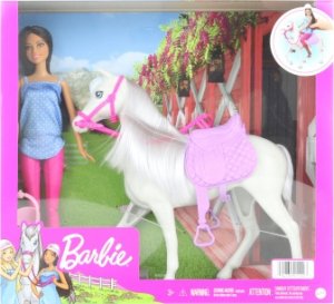 Barbie Panenka na vyjížďce s koněm HCJ53