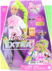 Barbie Extra - neonově zelené vlasy HDJ44