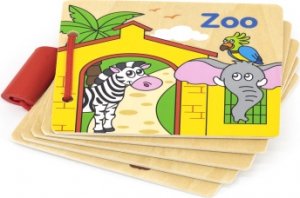 Dřevěná knížka - zoo český jazyk