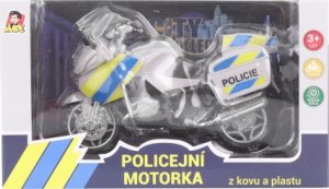 Motorka policejní kovová 12 cm