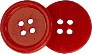 Knoflík - prům. 20 mm - červený