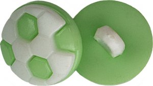 Knoflík - prům. 14 mm - míč světle zelený