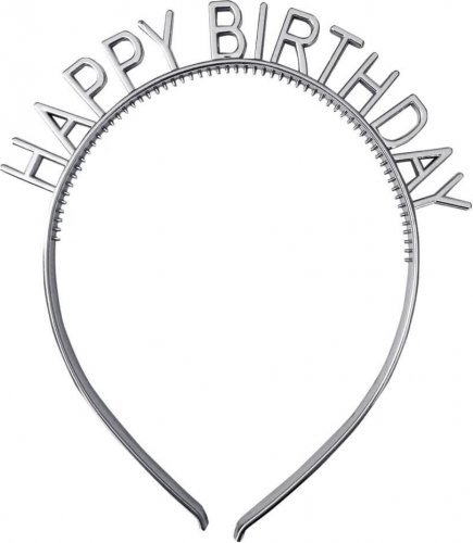 Čelenka Happy Birthday - stříbrná