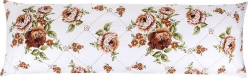 POVLAK na relaxační polštář - 55x180 cm (povlak na zip) - hnědá růže
