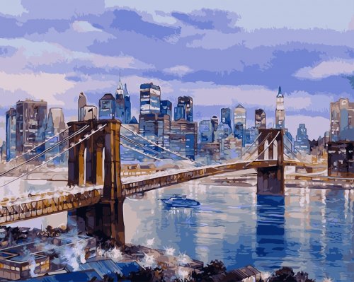 Maľba podľa čísel - Brooklyn, mimo plátna na ráme
