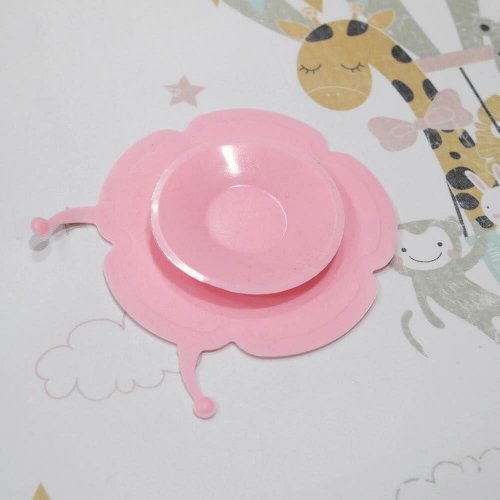 Protiskluzová přísavka na dětské nádobí - růžová
