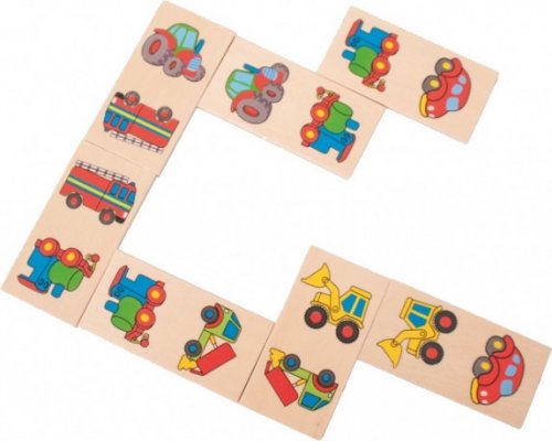 Dřevěné domino Bigjigs Toys, Dopravní prostředky
