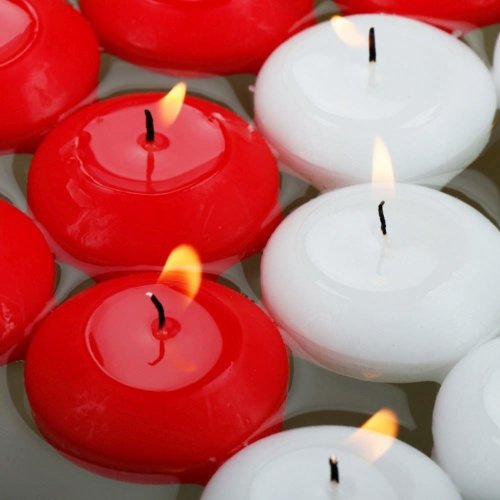 Plovoucí svíčky 10 ks - červená