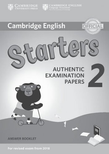 Cambridge English Young Learners 2 for Revised Exam from 2018 Starters Answer Booklet
