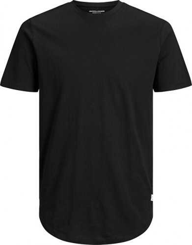 Pánské triko JJENOA Long Line Fit 12113648 Black, XL