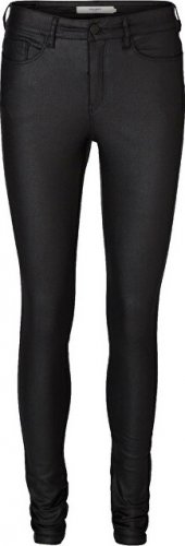 Dámské kalhoty VMSEVEN Slim Fit 10138972 Black COATED, XL/30