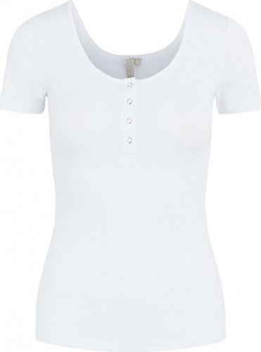 Dámské triko PCKITTE Slim Fit 17101439 Bright White, L