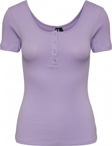 Dámské triko PCKITTE Slim Fit 17101439 Purple Rose, L