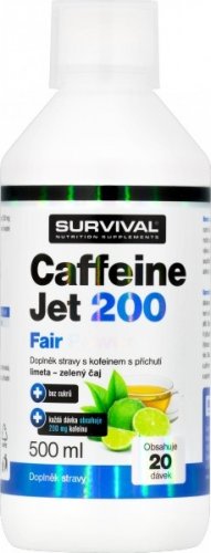Caffeine Jet 200 Fair Power (500ml balení) - 500 ml, limeta-zelený čaj (DDS: 29. 02. 2024), limeta-zelený čaj (DDS: 29. 02. 2024)