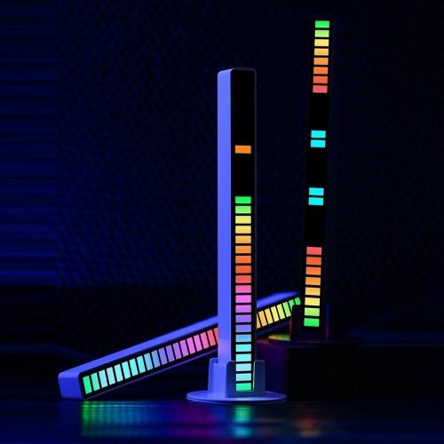 LED světelný panel reagující na zvuk - bílý